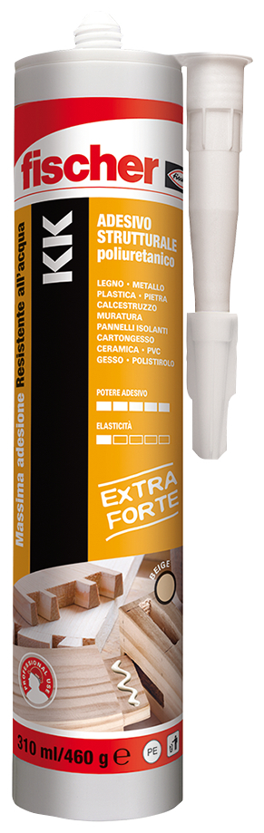 fischer Adesivo strutturale KK (1 Pz.) Adesivo strutturale extra forte per ambienti interni ed esterni.
