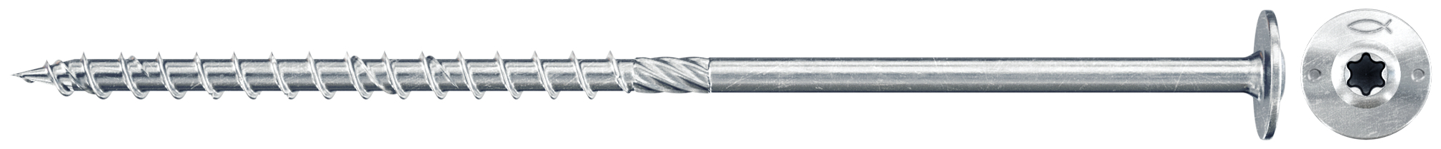 fischer Viti per costruzioni FPF-WT 8,0x180 ZPP 50 zincatura bianca, doppio filetto (1 Pz.) FPF-WT ZPP.