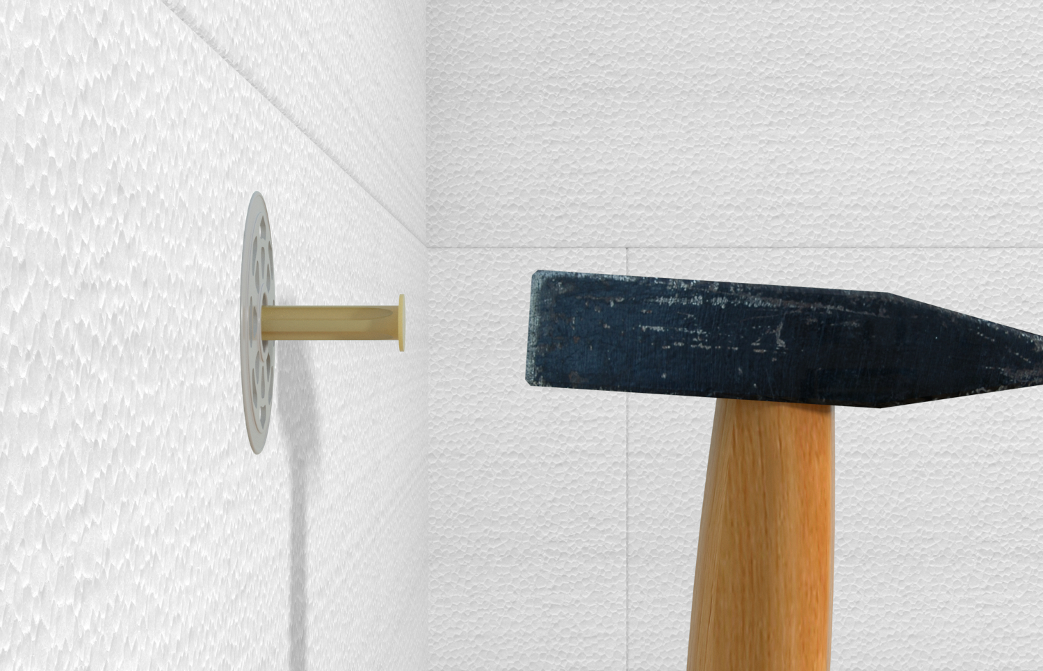 fischer Fissaggio per cappotti FIF-PN 8-140 (1 Pz.) Il fissaggio a percussione per sistemi compositi di isolamento termico esterno (ETICS) con spina fibrorinforzata.