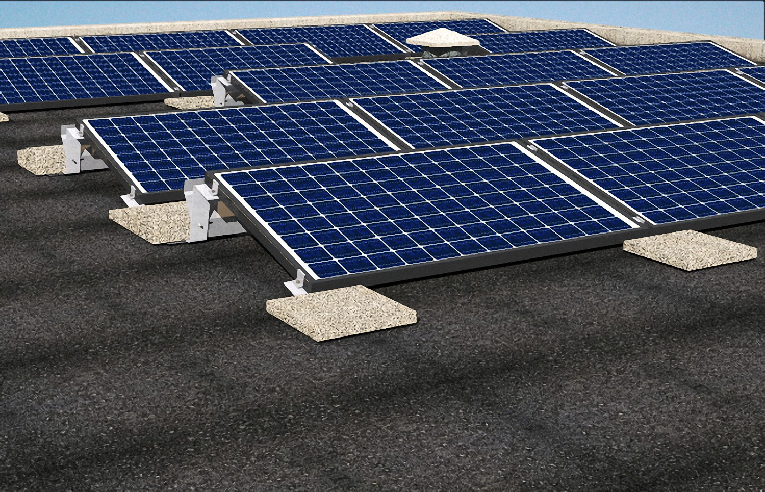 fischer Solar wind SW-II BF 10 (1 Pz.) Sistema per tetti piani con inclinazione 10-15 e orientamento pannelli a Sud.