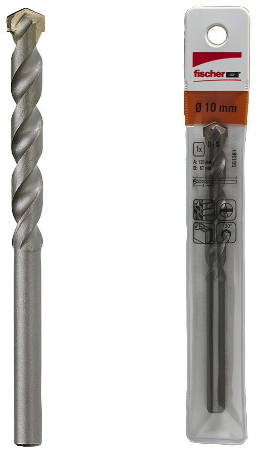 fischer Punte trapano muro PMN 5 (D-S) (1 Pz.) Punta D-S cilindrica in acciaio per muratura con punta al carburo.