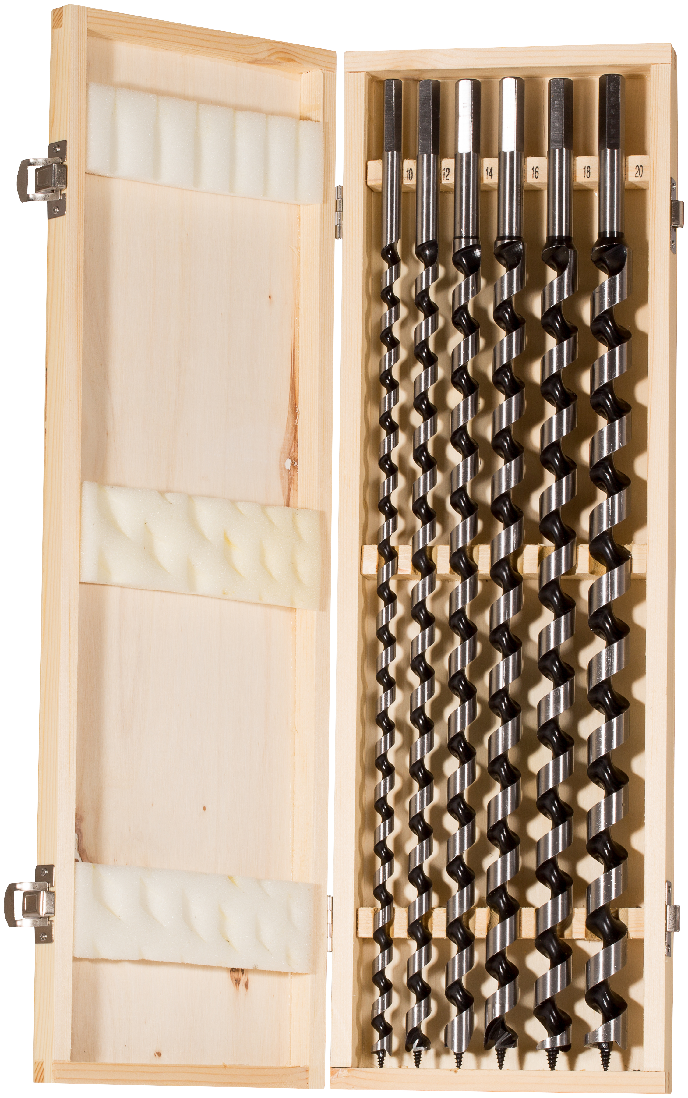 fischer Set punte trapano legno Lewis 460 (10-20mm) 6 pezzi (6 Pz.) Punta D-WL professionale in acciaio per legno con dispositivo di centraggio tipo Lewis fie3683