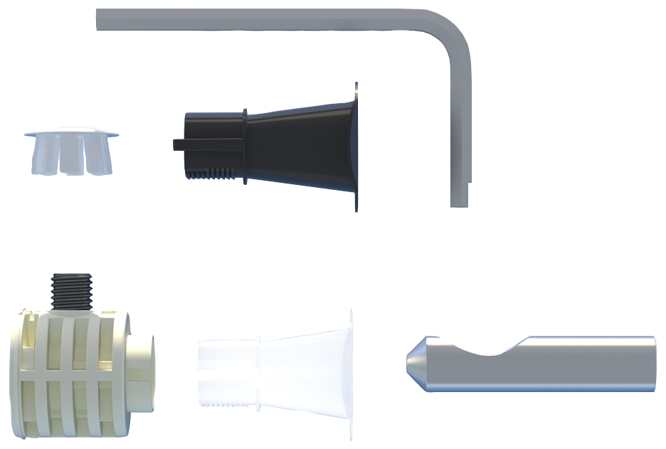 fischer Tasselli WB 9 B LV per fissaggio di WC e Bidet sospesi a parete (3 Pz.) fie3685.