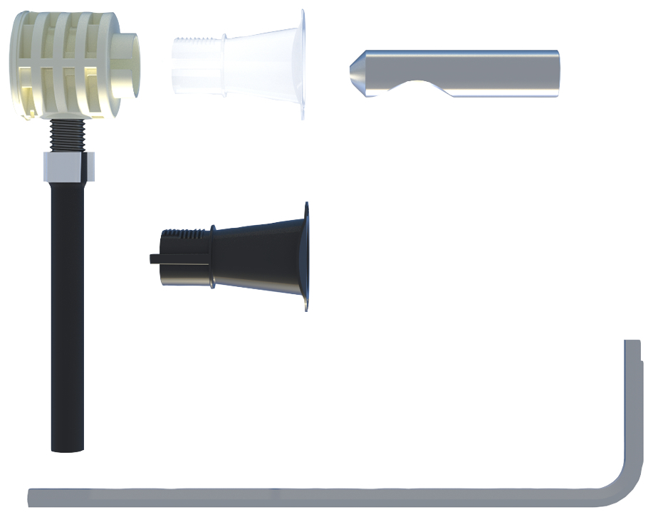 fischer Tasselli WB 9 B TU per fissaggio di WC e Bidet sospesi a parete (3 Pz.) Il fissaggio nascosto per WC e bidet sospesi con accesso dal basso.