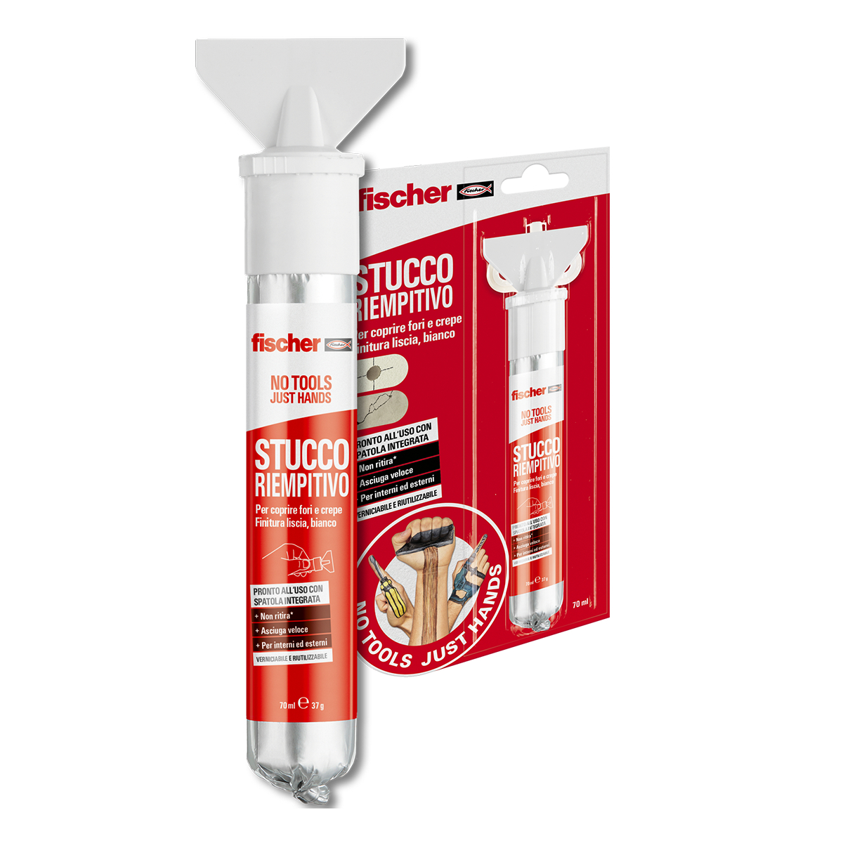 fischer Stucco Muro NTJH riempitivo in tubetto con spatola integrata (1 Pz.) fie3692.