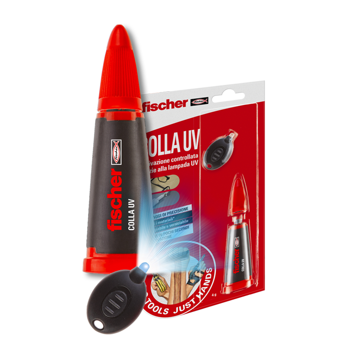 fischer Colla UV NTJH include LED attivatore raggi UV (1 Pz.) fie3694.