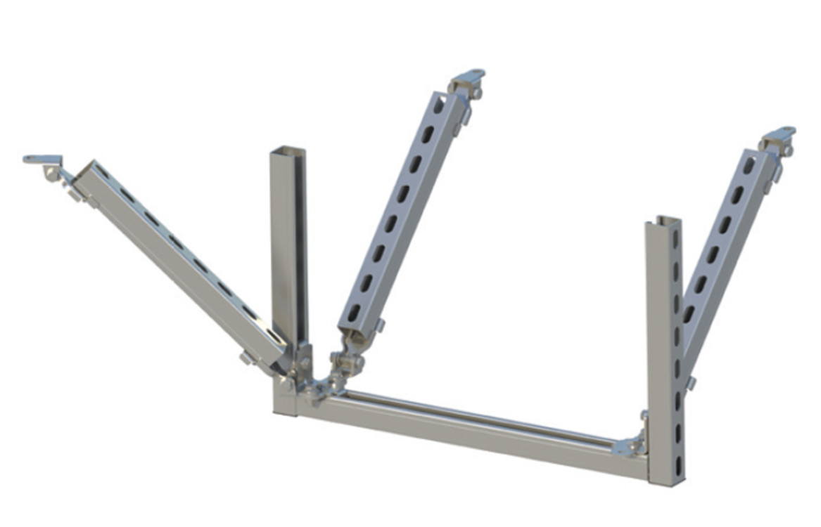 fischer Sistema Seismic di collegamento per profili S-VB ad angolo variabile (1 Pz.) Connessione ad angolo variabile per il controventamento con profili FUS applicabile al profilo e alla superficie di fissaggio.