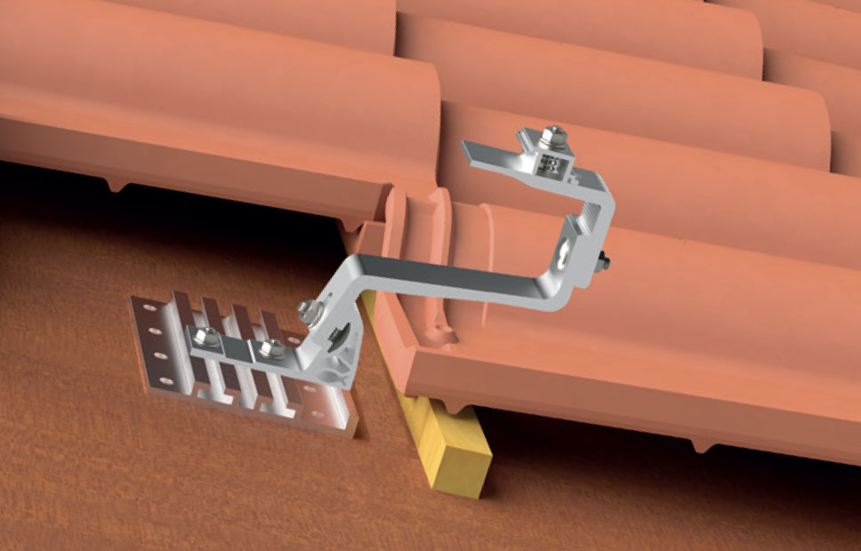 fischer Base per ganci GTA1 e GTA2 (1 Pz.) Base accessoria in alluminio compatibile con ganci GTA1 e GTA 2 per allargare e rialzare il punto di appoggio del gancio alla copertura..