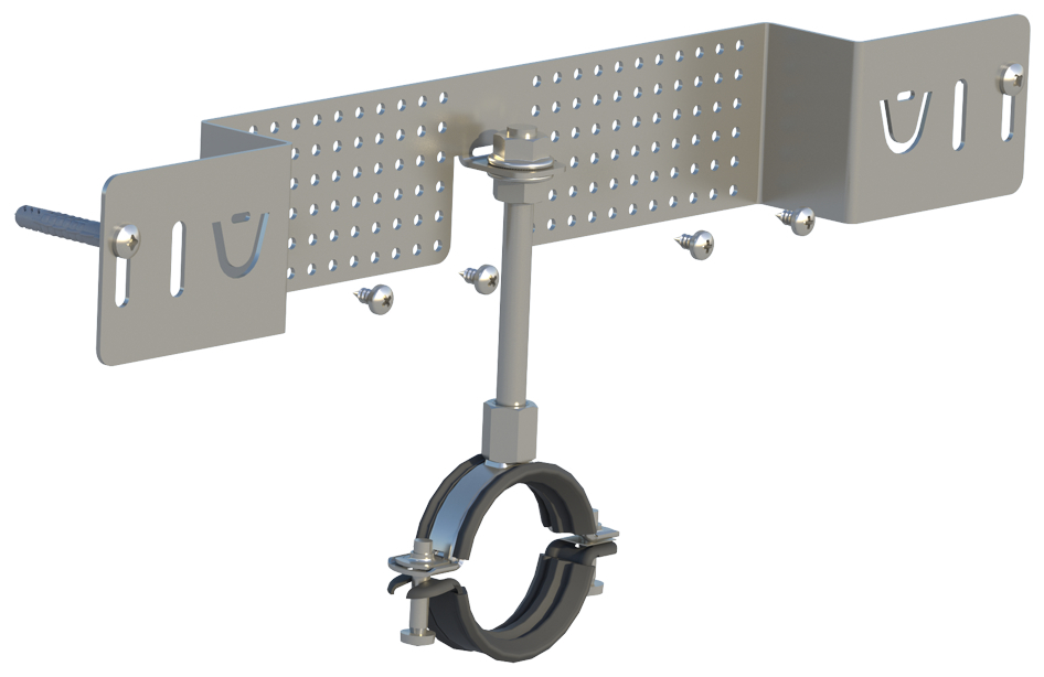 fischer Staffa universale OMEGA per fissaggio raccordi sanitari (1 Pz.) fie3714.