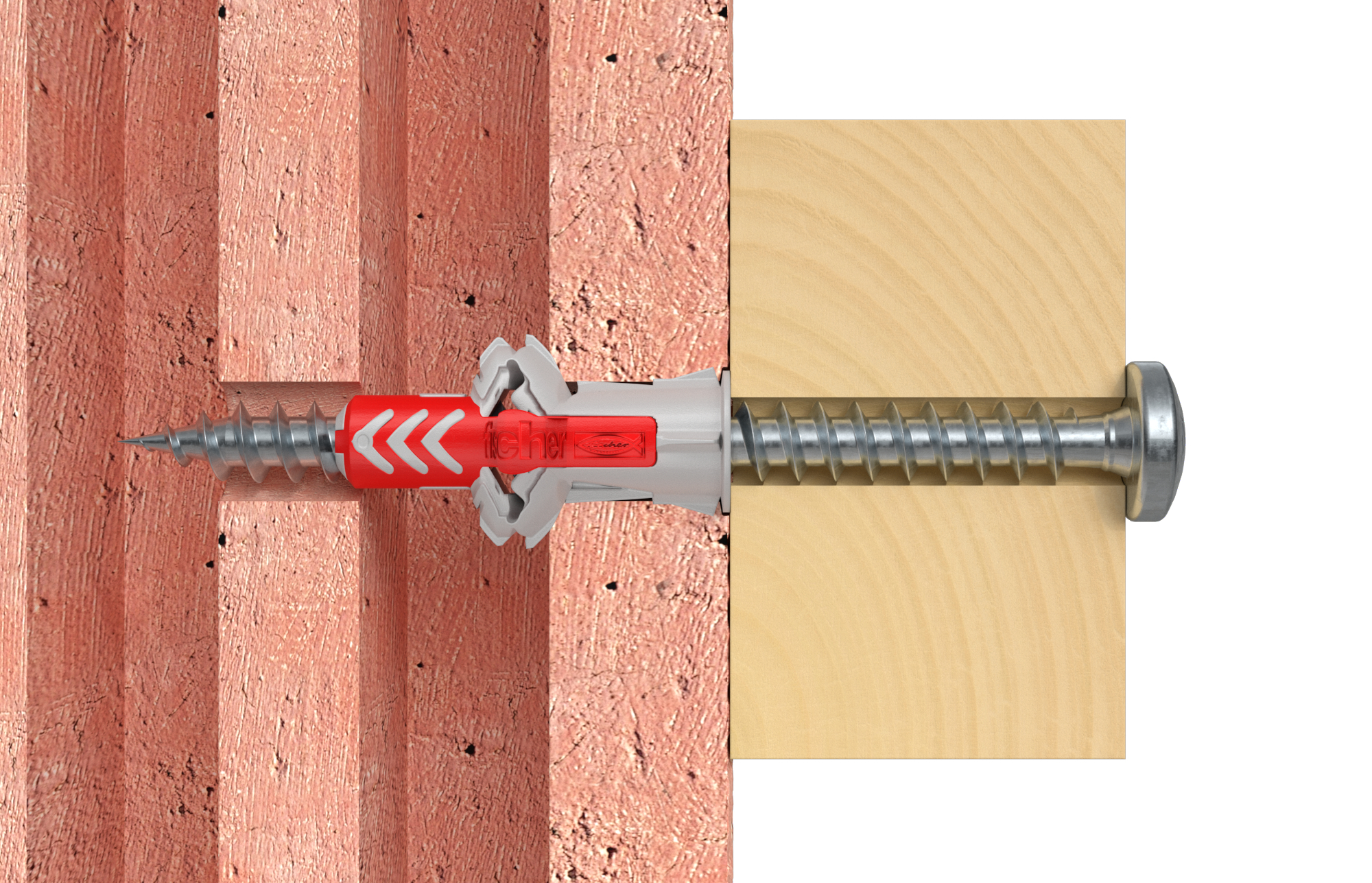 fischer Tasselli DuoPower 8x40mm con vite inox (2 Pz.) Tassello bimateriale DuoPower 8x40 con vite in acciaio inossidabile A2 a testa bombata e impronta Pozidrive in confezione blister..