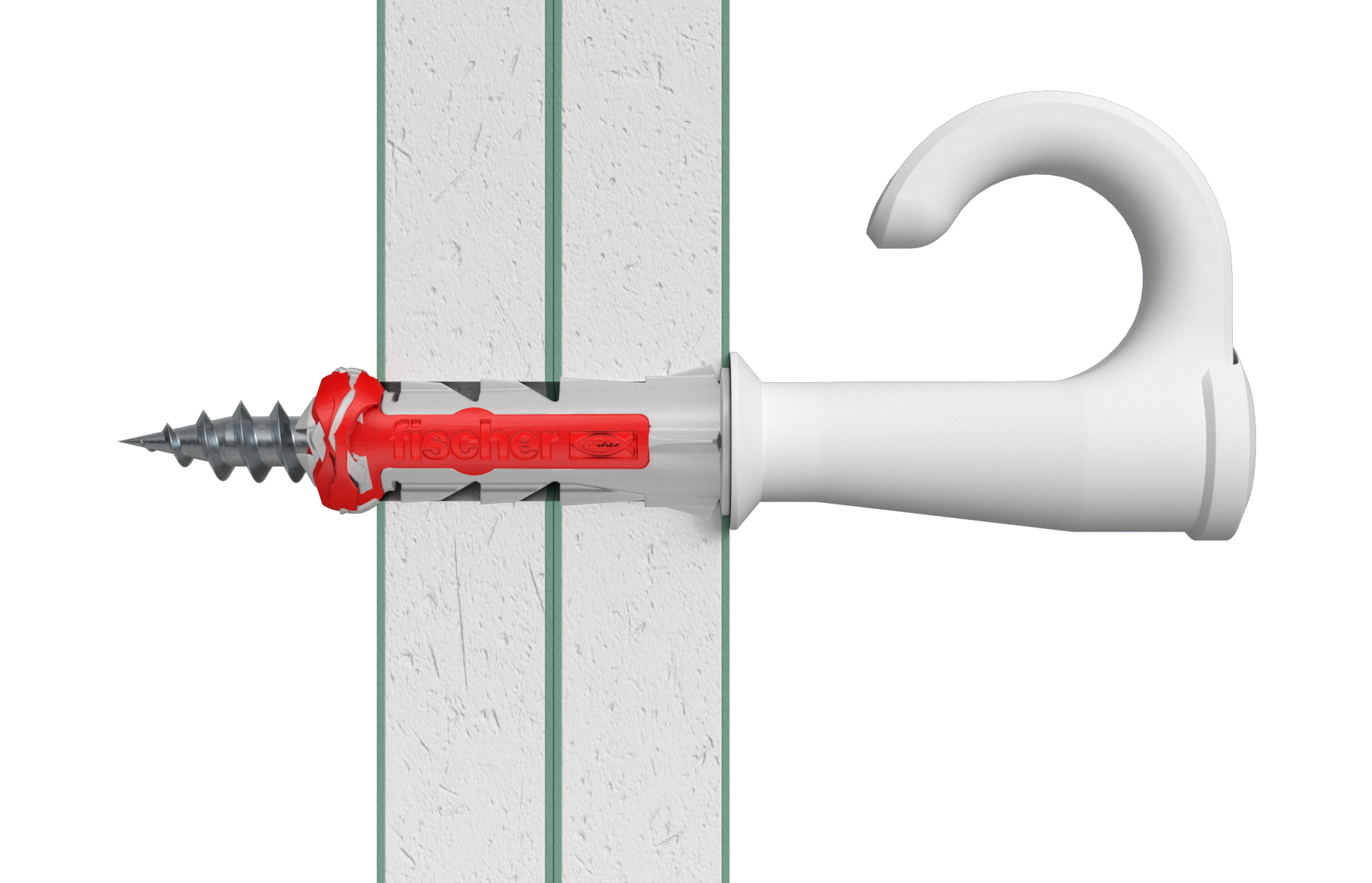 fischer EasyHook Ganci con tassello per cartongesso DuoBlade (6 Pz.) I ganci veloci e facili da installare come una normale vite..