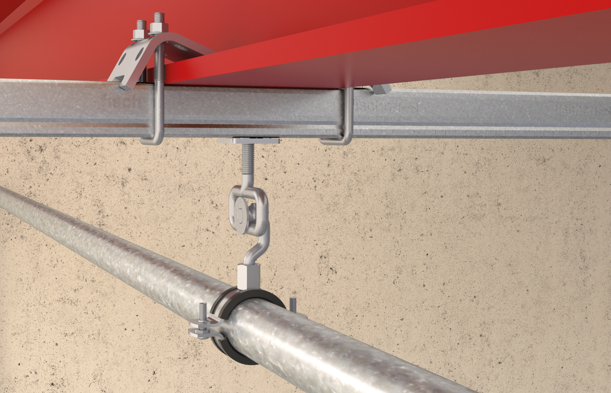 fischer Morsetto TKR 41 A4 (1 Pz.) Morsetto a cavallotto per travi in acciaio in acciaio Inox A4.