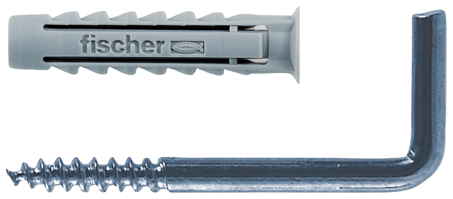 fischer Tasselli con gancetto appendiquadri SX 4 G Silver (11 Pz.) Tassello SX 4 con gancetto appendiquadri color argento, in scatola da 10 pezzi e clip di montaggio fie4017