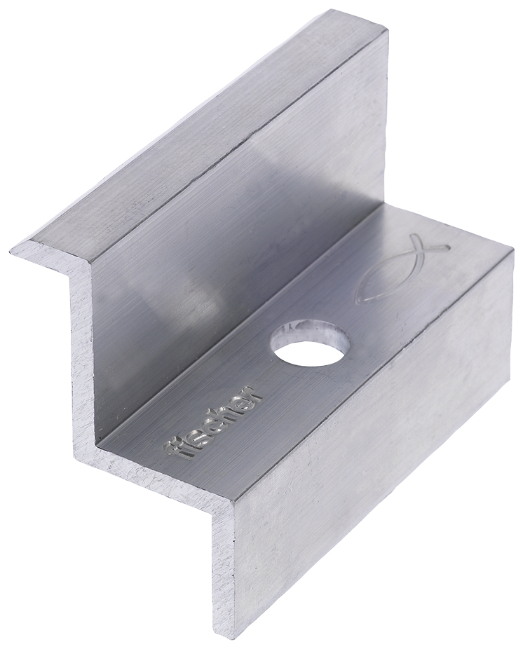 fischer Morsetto finale alluminio M F 38 (1 Pz.) Morsetto finale non preassemblato per pannelli fotovoltaici di spessore 38 mm fie4073