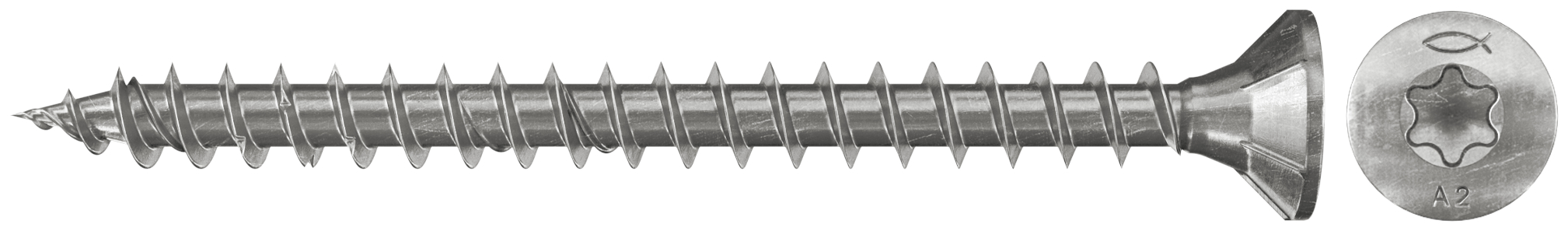 fischer Viti truciolari torx FPF-ST 4,0x30 A2F inox, filetto totale (1 Pz.) fie4206.