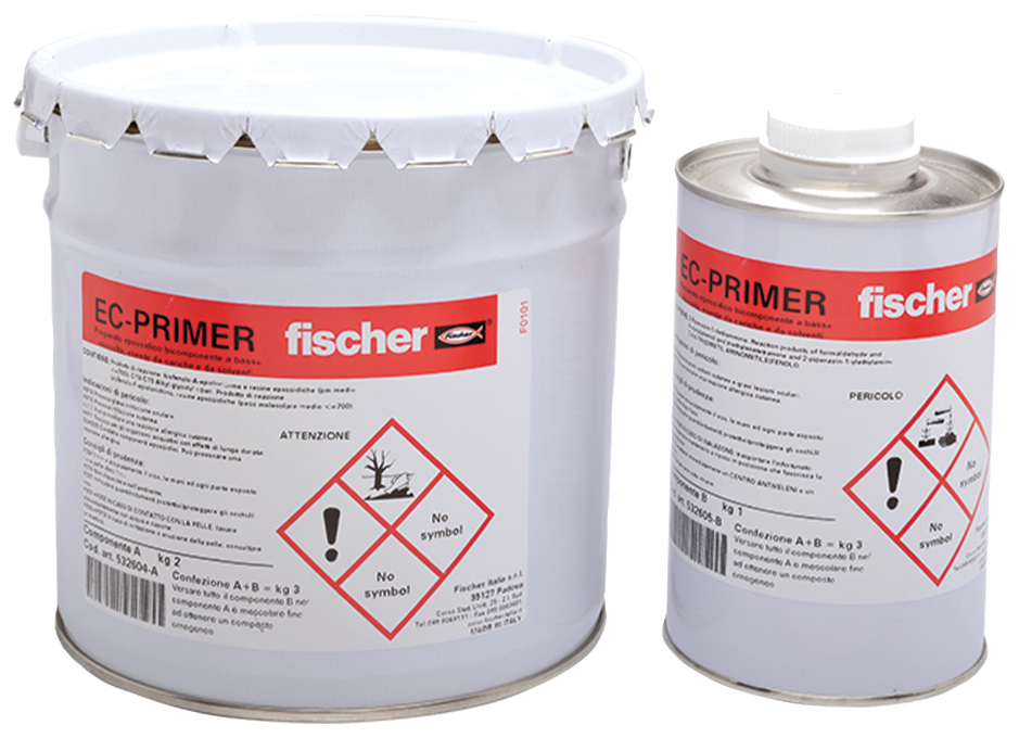 fischer Sigillante adesivo epossidico EC-PRIMER (A+B) (1 Pz.) Sigillante adesivo strutturale epossidico con propriet di promozione dell'adesione e protezione contro la corrosione fie49