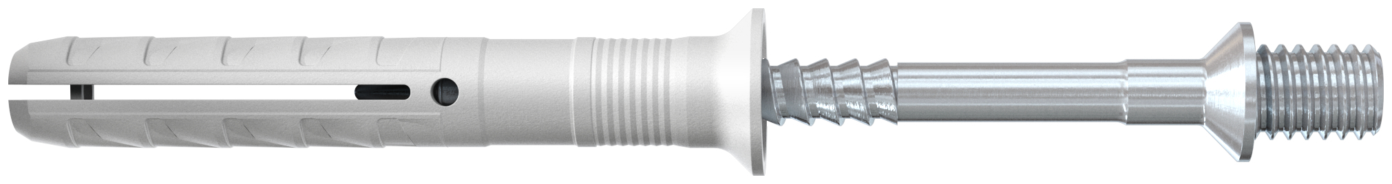 fischer tasselli a percussione N 6x40/10 S con vite a chiodo M6 (1 Pz.) Tassello in nylon N 6x40/10 SM6 per collari distanziatori in metallo..