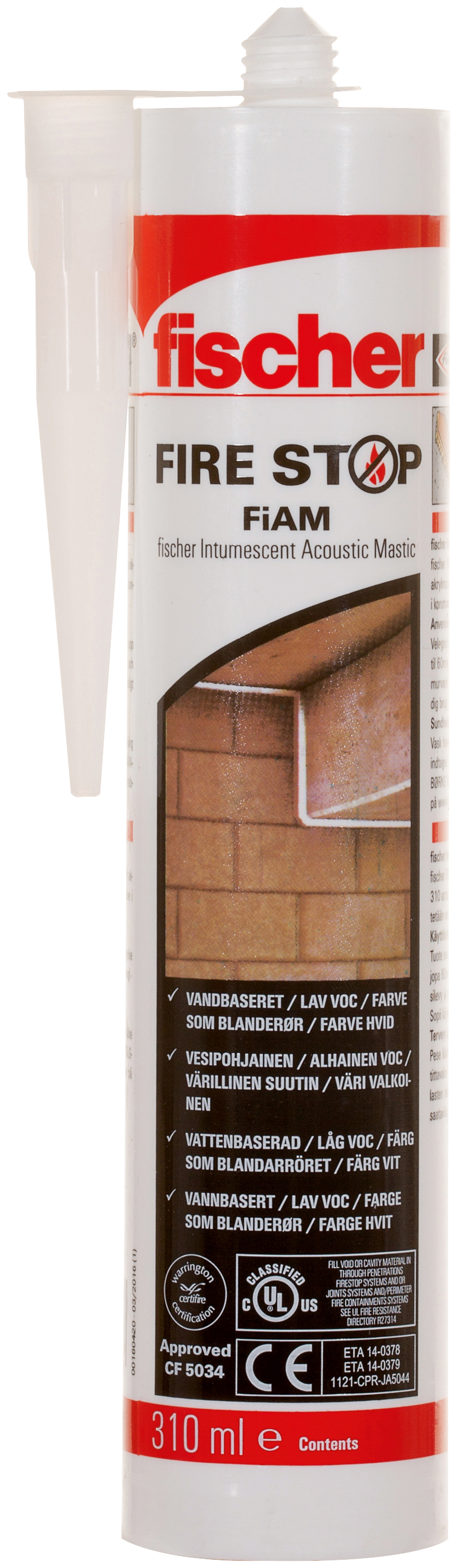 fischer Sigillante acrilico intumescente FiAM 310 per la protezione al fuoco (1 Pz.) fie568.