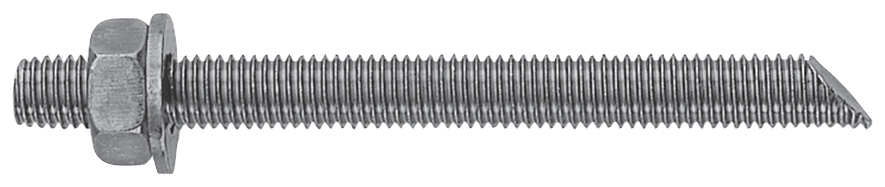 fischer Barra filettata taglio 45� FIS M12X115 A2 (1 Pz.) Barra filettata in acciaio inox A2 (DIN 976) con dado e rosetta, e taglio inclinato a 45�.