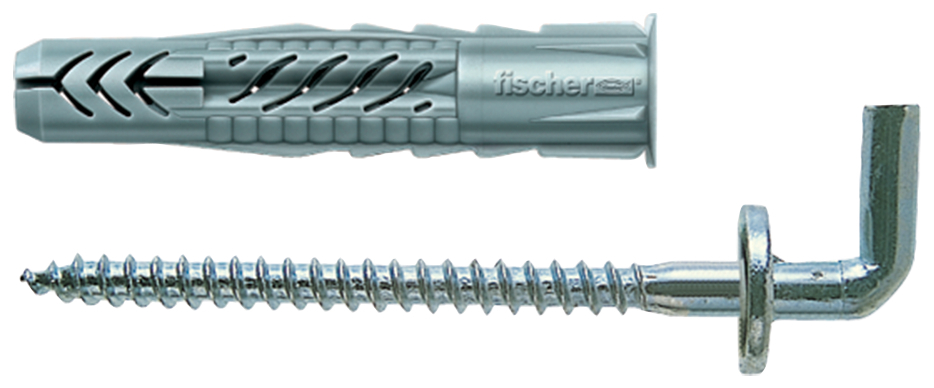fischer Tasselli UX 8X50 R H con gancio (1 Pz.) Tassello universale in nylon con gancio.