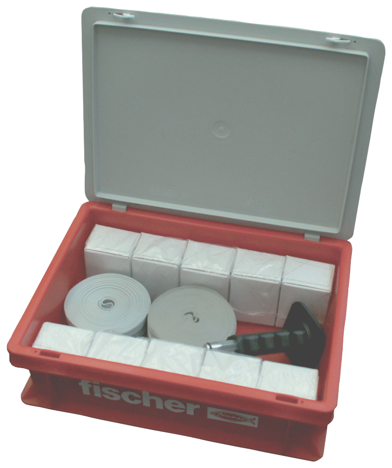 fischer BOX Bandelle GWB + Chiodini ED 18 + Percussore SZE (2013 Pz.) La bandella in tessuto per tutte le applicazioni.