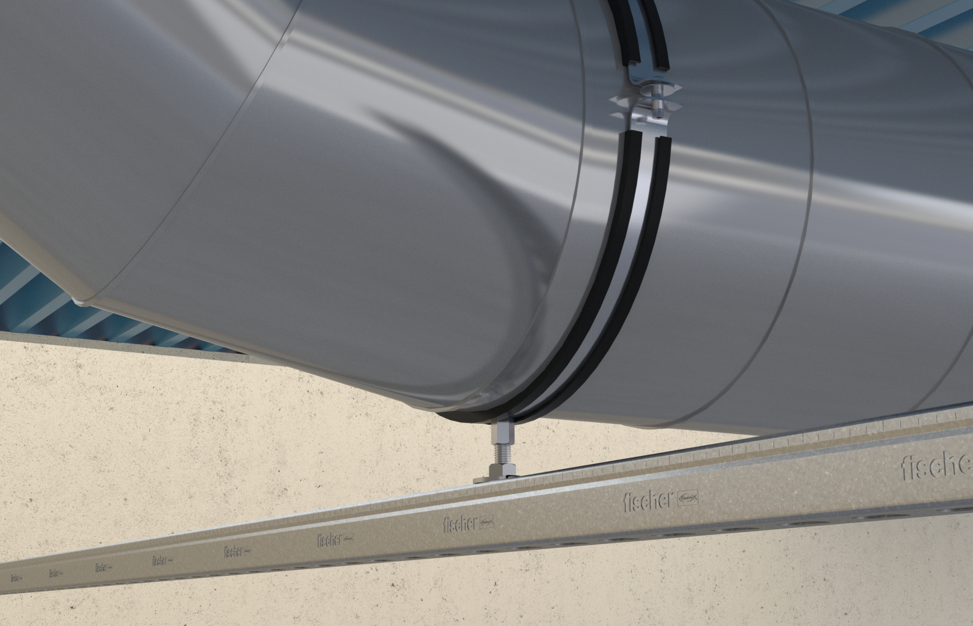 fischer Collare impianti clima LGS 125 (1 Pz.) Collare per canali d'aria circolari LGS.