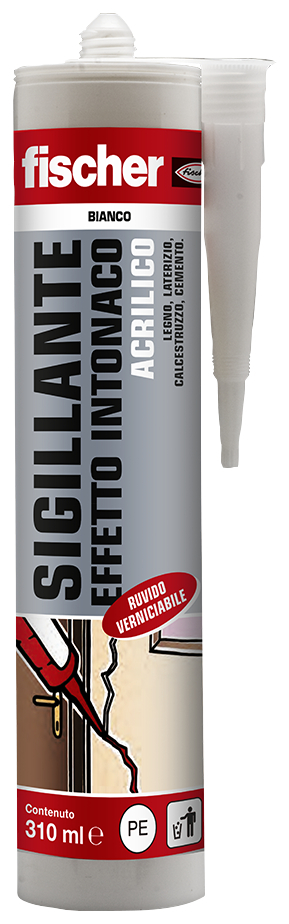 fischer Sigillante effetto intonaco SAR 310 BI - Bianco (1 Pz.) Sigillante acrilico in dispersione acquosa per pareti intonacate interne con effetto ruvido fie95