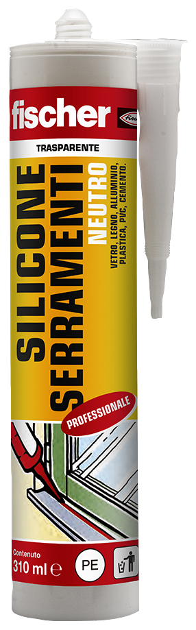 fischer Silicone neutro serramenti SNF 310 NE - Nero (1 Pz.) Sigillante siliconico neutro a base alcoxi e a basso modulo, per l?installazione di serramenti. Prodotto conforme alla UNI 11673. fie98