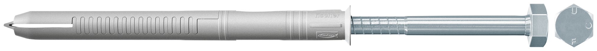 fischer Tassello prolungato FUR 10X135 SS con vite t. esagonale (50 Pz.) Tassello prolungato in nylon per serramenti con vite premontata con T.E.