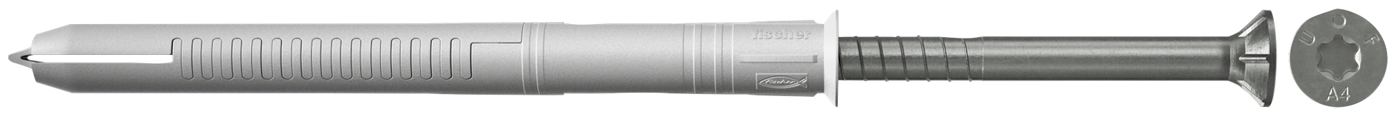 fischer Tassello prolungato FUR 10X80 T A4 con vite inox torx (50 Pz.) Tassello prolungato in nylon per serramenti con vite premontata T.S.P. in acciaio inox A4 con impronta Torx.