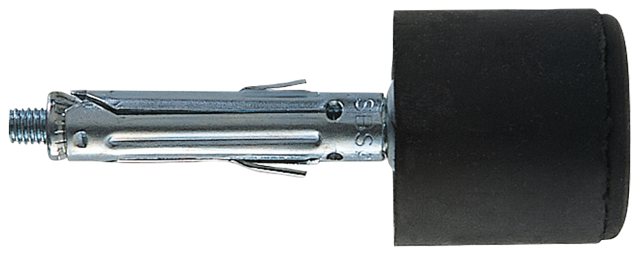 fischer Tasselli in acciaio SBS 9/11 con paracolpo nero (1 Pz.) Fissaggio metallico con paracolpo nero.