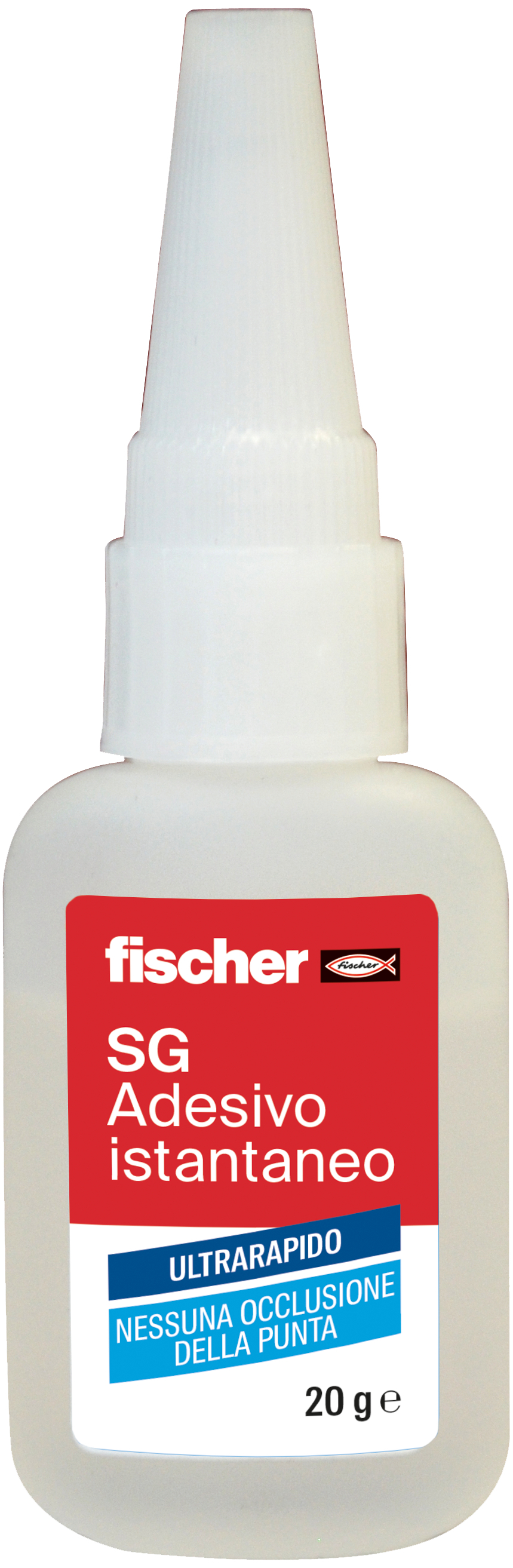 fischer Adesivo istantaneo SG20 colla attacca tutto (1 Pz.) L'adesivo istantaneo liquido e trasparente, a base di etile-cianoacrilato.