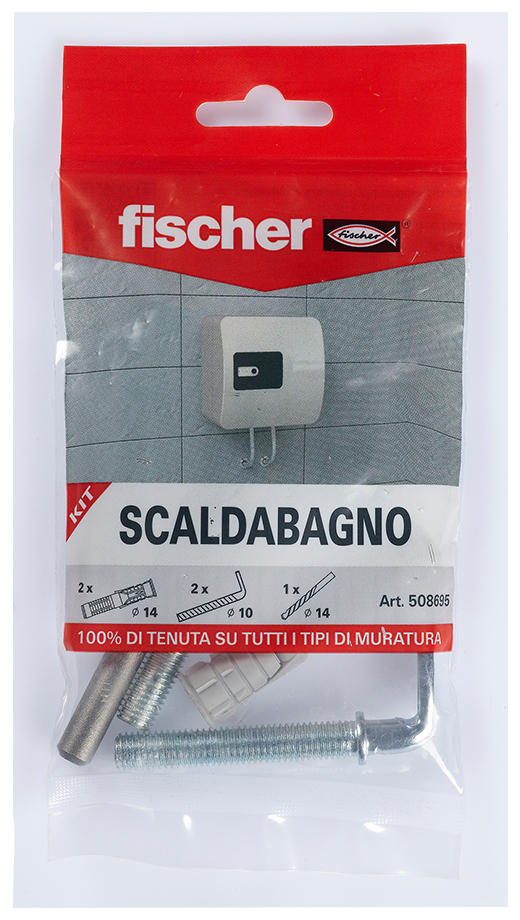 fischer Kit Ready To Fix SCALDABAGNO (3 Pz.) Kit pronti all'uso completi di tutto il necessario per effettuare un fissaggio in sicurezza.