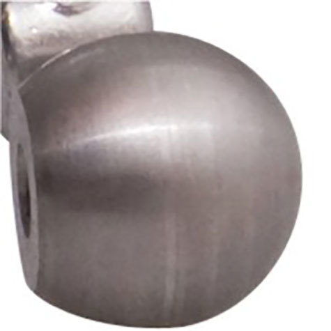 legatoria Terminale sferico filettato, INOX Terminale in acciaio INOX  AISI 316, per terminare cavi in acciaio. Sede filettata diametro 6mm, profonda 12mm. Sfera diametro esterno 20x18.5mm.