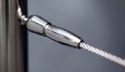 legatoria Tenditore cavo 4mm INOX INOX  AISI 316, per fissare e tendere cavi diametro 4mm. Escursione di tenditura 112mm.