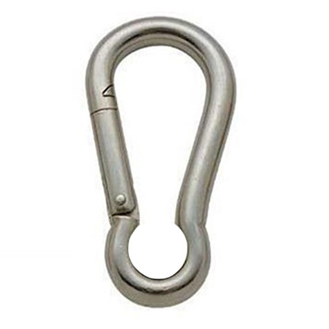 legatoria Moschettone a pera Inox 6x60mm Moschettonein acciaio INOX  AISI 316, per collegare rapidamente funi e catene a carichi.