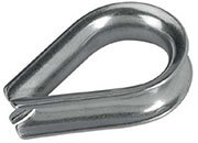 legatoria Redancia Inox 10mm Redancia in acciaio INOX  AISI 316, passacavo per proteggere asole delle funi dacciaio da usura via contatto e attrito fio56