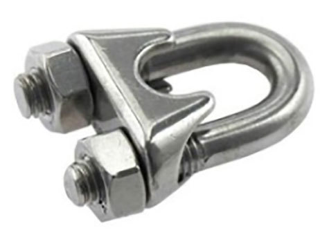 legatoria Morsetto Inox M3-4 a cavallotto morsetto INOX  AISI 316, per serrare due cavi da 3/4mm fio23