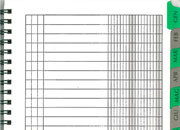 gbc Scadenze Clienti-Fornitori 134620000 Scadenziario, formato A5 (15 x 21) - 36 pagine (6 facciate per ogni mese) - rilegatura a spirale laterale - copertina in cartoncino marrone - 12 indici (mesi) plastificati . FLE134620000