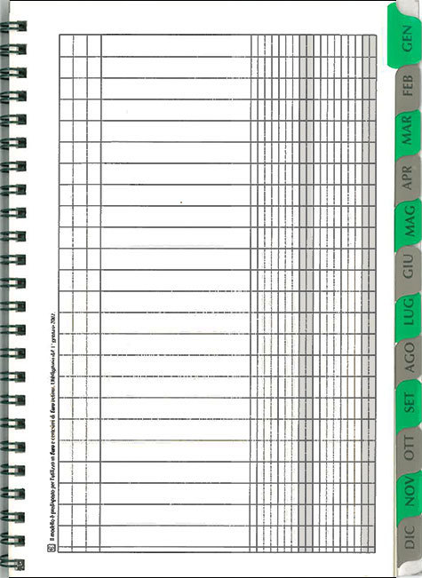 gbc Scadenze Clienti-Fornitori 134620 Scadenziario, formato A5 (15 x 21) - 24 pagine (4 facciate per ogni mese) - rilegatura a spirale laterale - copertina in cartoncino marrone - 12 indici (mesi) plastificati ..