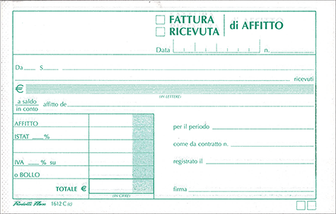  Cartoleria & cancelleria Fatture-ricevute di affitto - gbc  1612c - ebottega 1612c