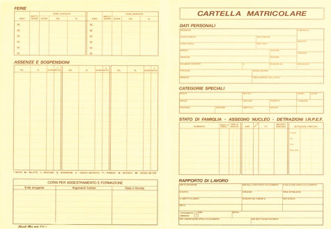 gbc Cartella matricolare dipendenti con tasca porta documenti. Formato 170x240 mm.