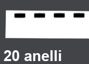 legatoria Banda per archiviazione FileStrip 20 anelli. In PVC Trasparente. Altezza 27mm. Nella porzione libera pu essere applicata una banda di biadesivo per allegare alle legature a spirale disegni ripiegati GBCIB41021520