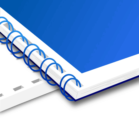 gbc Spirali metalliche IbiWire 21 anelli. BLU diametro 14mm. Compatibile con i fori dellanello plastico. Capacit 130 fogli.