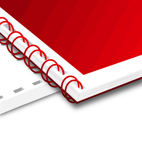 gbc Spirali metalliche 20 anelli ROSSO. Dametro 11mm. Compatibile con i fori dellanello plastico.