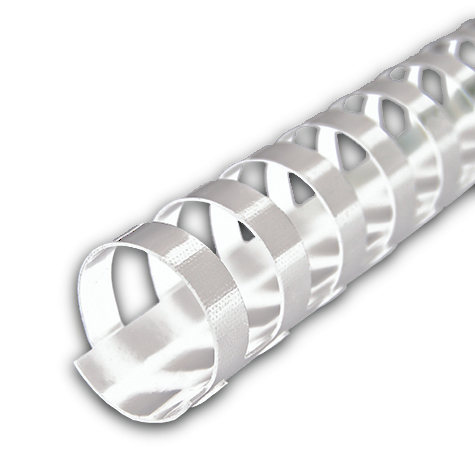 legatoria SpiraliPlastiche PerRilegatura combBIND, 10mm, BIANCO Formato: A4. 21 anelli. Diametro: 10mm. Rilega fino a 65 fogli..