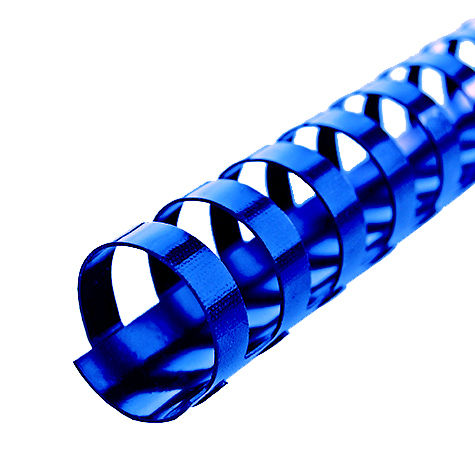 legatoria SpiraliPlastiche PerRilegatura combBIND, 14mm, BLU Formato: A4. 21 anelli. Diametro: 14mm. Rilega fino a 125 fogli..