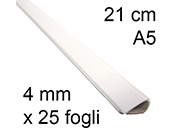 legatoria Dorsetto, dorsino rilegafogli 4mm, BIANCO leg684.