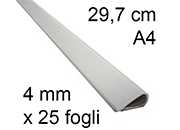 legatoria Dorsetto, dorsino rilegafogli 4mm, GRIGIO CAIX800402s.