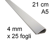 legatoria Dorsetto, dorsino rilegafogli 4mm, GRIGIO CAIX80040221.